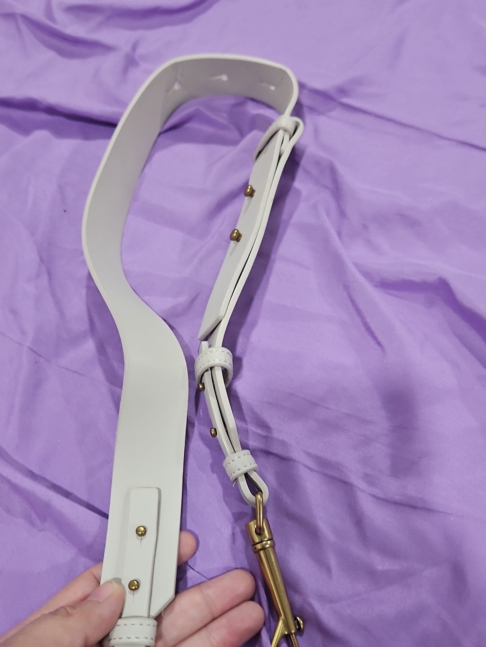 Charles & Keith Cream Leather Strap with Gold Hardware - Women Accessories - Picture 4 of 4